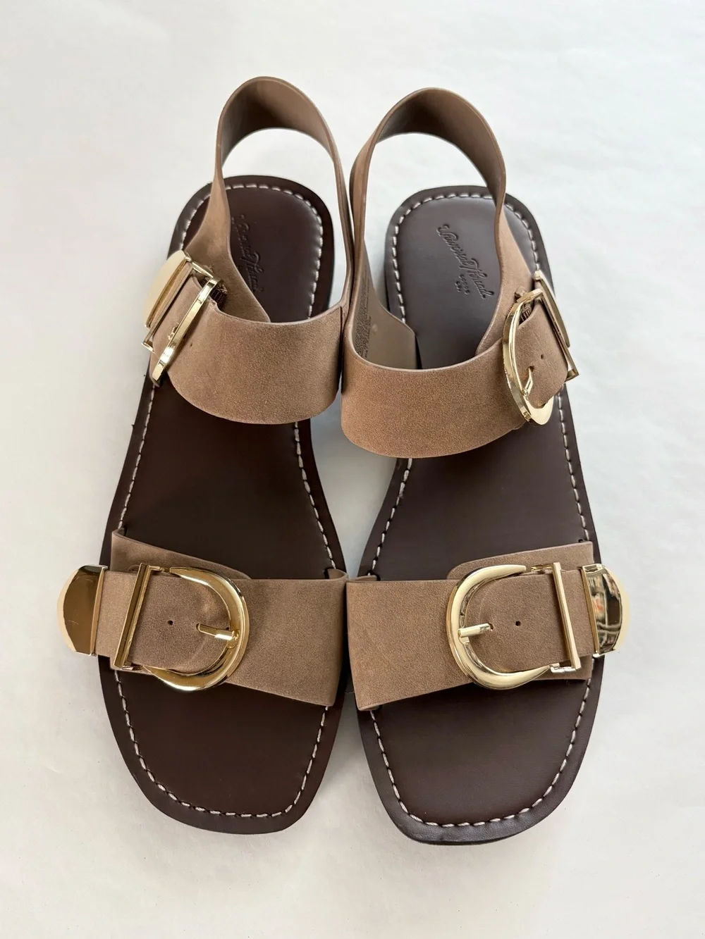 Women's Mira Double Buckle Faux Suede Sandals | Universal Thread NEW